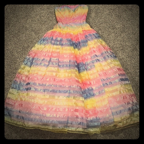 Tiffany Designs Dresses & Skirts - Tiffany Design pastel colored princess gown size 2